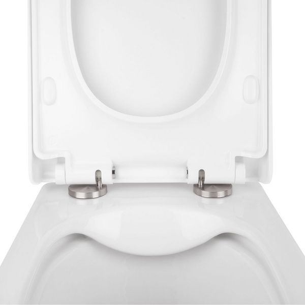 Готове рішення Qtap для ванної кімнати: підвісний унітаз Tern Rimless 490x340x350 + комплект інсталяції Nest 4 в 1 (квадратна клавіша Chrome) SD00043017 фото