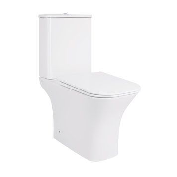 Унітаз-компакт Qtap Presto Quadro безободковий з сидінням Soft-close QT24221215AW SD00052480 фото