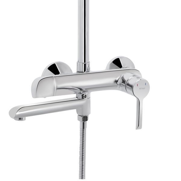 Душова система універсальна Qtap Grand на три споживачі (з виливом) QTGRACRM1004 Chrome SD00039604 фото