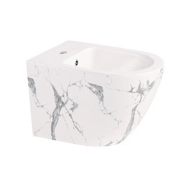 Біде підвісне Qtap Robin 515x370x350 мм, Marble QT13551381GMR SD00054287 фото