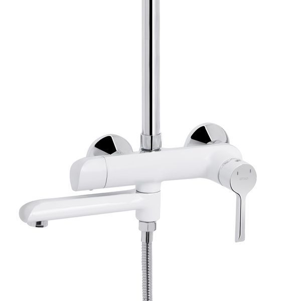 Душова система універсальна Qtap Grand на три споживачі (з виливом) QTGRAWCR1004 Chrome/White SD00039614 фото