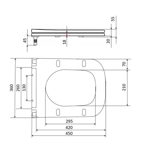 Сидіння для унітаза Qtap (Crow 520,640) з мікроліфтом Slim QT0599SC2170W SD00038756 фото