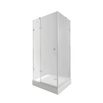 Набір Qtap душова кабіна Capricorn CRM1099SC6 Clear 2020x900x900 мм + піддон Tern 309912C 90x90x12 см з сифоном SD00048932 фото