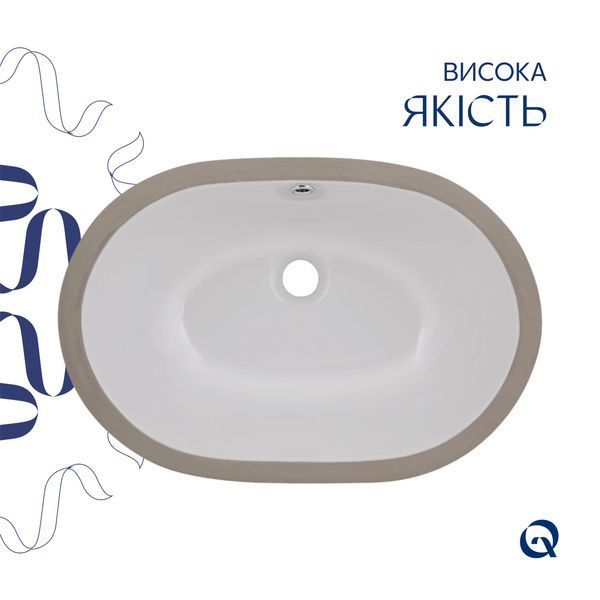 Раковина Qtap Stork 570x390x210 White QT15110522W SD00052896 фото
