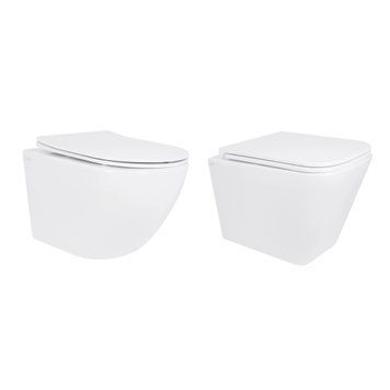 Акційний набір: Унітаз підвісний Jay Ultra Quiet QT07335177W 485х360х320 + Tern Ultra Quiet QT17332303ASW 490x365x325 SD00054048 фото