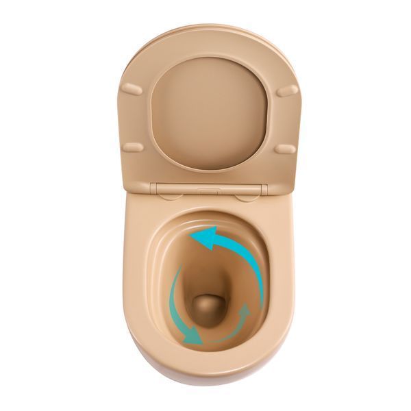 Унітаз підвісний Robin Ultra Quiet 490&times;365&times;325&nbsp;мм, Beige, з сидінням Slim Duroplast / Soft-close / Quick Release QT13332381АSSB Qtap SD00054280 фото