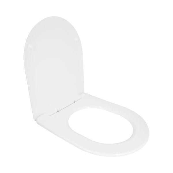 Сидіння для унітазу Qtap (Taurus 490) 422x360x30 мм, White, з мікроліфтом, Slim Duroplast, Quick Release QTSC179W49383 SD00055507 фото