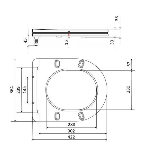 Сидіння для унітазу Qtap (Taurus 490) 422x360x30 мм, White, з мікроліфтом, Slim Duroplast, Quick Release QTSC179W49383 SD00055507 фото