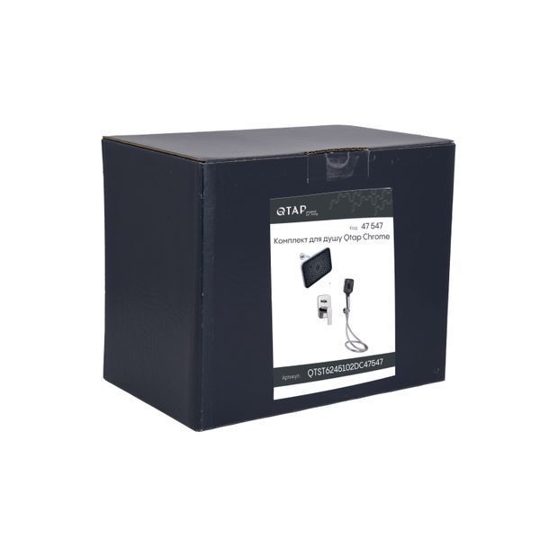 Комплект для душу Qtap Stenava Chrome: Змішувач QTST6245102DC + Лійки (QTRUC125CRM45954,QTHLA107CRM45784) + Шланг QTHADPVC200C + QTCRMBH130 SD00053671 фото